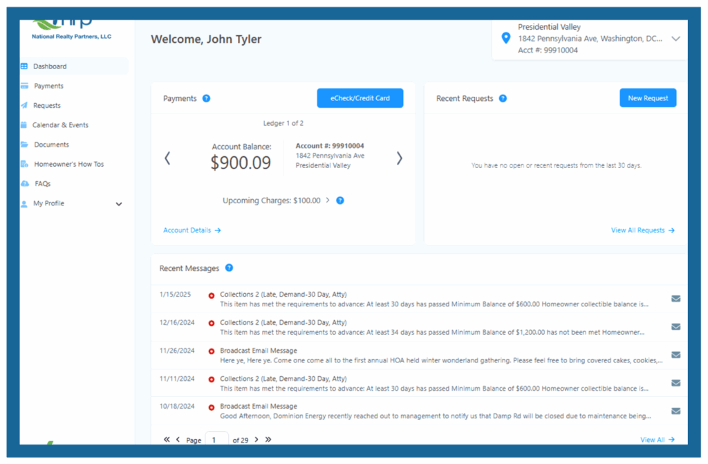 Navigate the owner portal