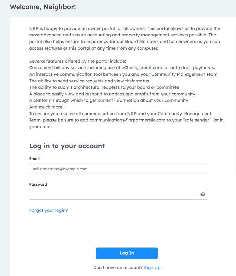 Portal Homepage