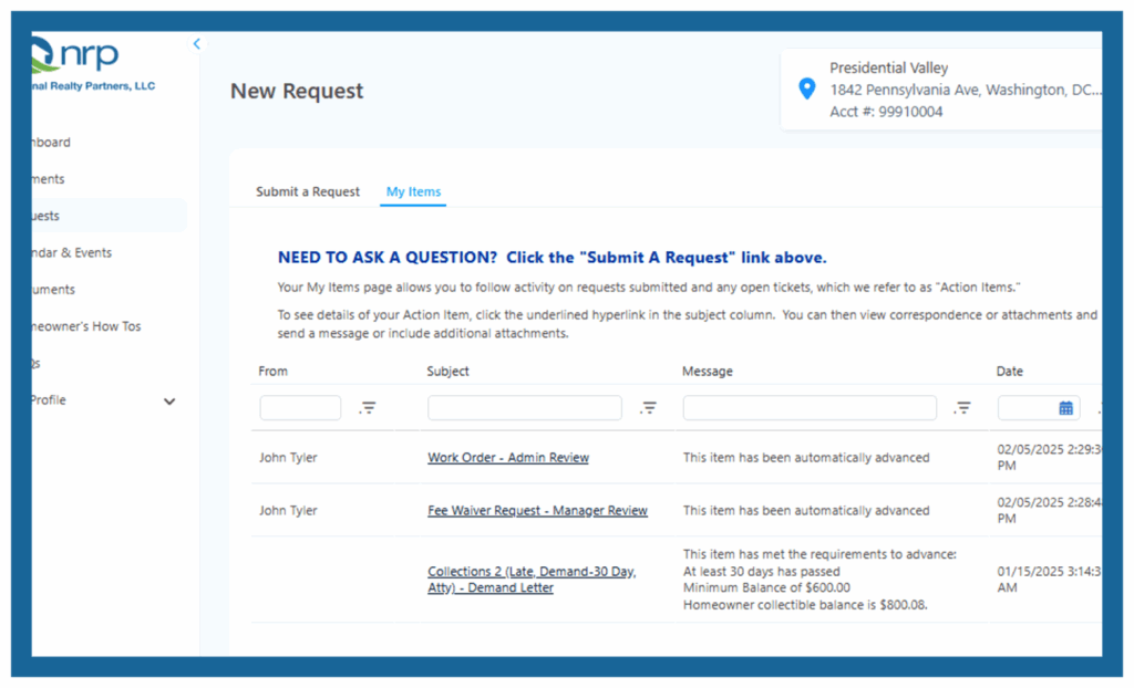 Navigate the owner portal
