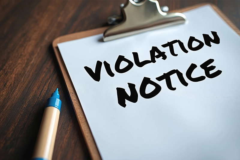 hoa violation letter